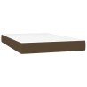 Sommier à lattes de lit matelas et LED Marron foncé 120x200 cm 