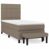 Sommier à lattes de lit avec matelas Taupe 90x190 cm Tissu 