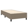 Sommier à lattes de lit avec matelas Taupe 90x190 cm Tissu 