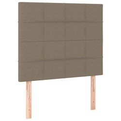 Sommier à lattes de lit avec matelas Taupe 90x190 cm Tissu 