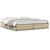 Cadre de lit sans matelas chêne sonoma 200x200 cm 