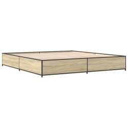 Cadre de lit sans matelas chêne sonoma 200x200 cm 