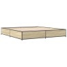 Cadre de lit sans matelas chêne sonoma 200x200 cm 