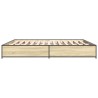 Cadre de lit sans matelas chêne sonoma 200x200 cm 