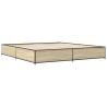 Cadre de lit sans matelas chêne sonoma 200x200 cm 