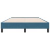 Cadre de lit sans matelas bleu foncé 120x220 cm velours 