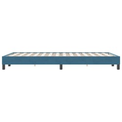 Cadre de lit sans matelas bleu foncé 120x220 cm velours 