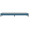 Cadre de lit sans matelas bleu foncé 120x220 cm velours 