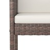 Meubles de bar de jardin 5pcs et coussins Résine tressée Marron 