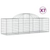Paniers à gabions arqués 7 pcs 200x50x60/80 cm Fer galvanisé 