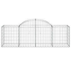 Paniers à gabions arqués 7 pcs 200x50x60/80 cm Fer galvanisé 