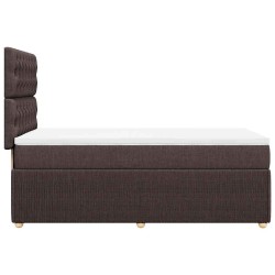 Sommier à lattes de lit avec matelas Marron foncé 100x200 cm 