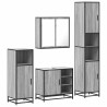 Ensemble de meubles de salle de bain 4 pcs sonoma gris 
