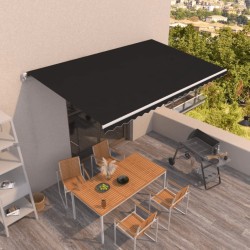 Auvent manuel rétractable 500x350 cm Anthracite 