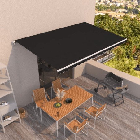 Auvent manuel rétractable 500x350 cm Anthracite 