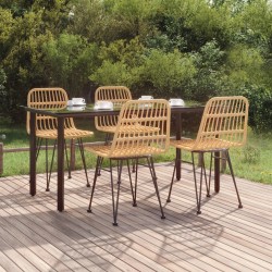 Ensemble à manger de jardin 5pcs Résine tressée 
