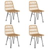 Ensemble à manger de jardin 5pcs Résine tressée 