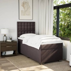Sommier à lattes de lit avec matelas Marron foncé 90x200 cm 