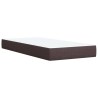 Sommier à lattes de lit avec matelas Marron foncé 90x200 cm 