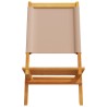 Chaises de jardin pliantes lot de 8 taupe tissu et bois massif 