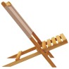 Chaises de jardin pliantes lot de 8 taupe tissu et bois massif 