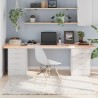 Dessus de table 220x50x(2-6) cm bois de chêne massif non traité 