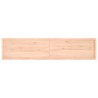 Comptoir de salle de bain 220x50x(2-6)cm bois massif non traité 