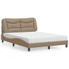 Lit avec matelas cappuccino 140x190 cm similicuir 