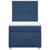 Sommier à lattes de lit avec matelas Bleu 90x200 cm Tissu 