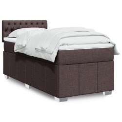 Sommier à lattes de lit avec matelas Marron foncé 90x200 cm 