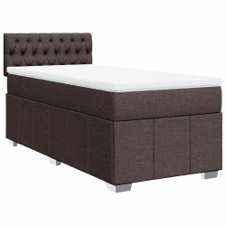Sommier à lattes de lit avec matelas Marron foncé 90x200 cm 