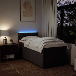 Sommier à lattes de lit avec matelas Marron foncé 90x200 cm 