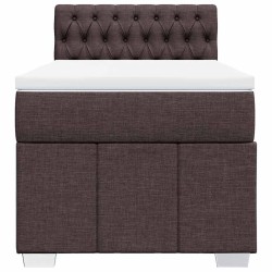 Sommier à lattes de lit avec matelas Marron foncé 90x200 cm 