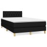 Sommier à lattes de lit avec matelas Noir 120x200 cm Tissu 