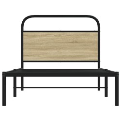 Cadre de lit sans matelas 107x203 cm chêne sonoma 