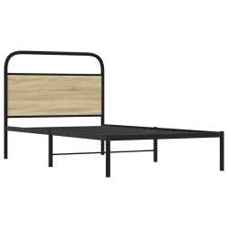 Cadre de lit sans matelas 107x203 cm chêne sonoma 
