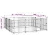 Chenil d'extérieur pour chiens Acier 8,47 m² 