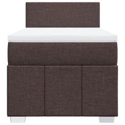 Sommier à lattes de lit avec matelas Marron foncé 100x200 cm 