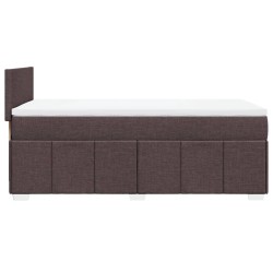 Sommier à lattes de lit avec matelas Marron foncé 100x200 cm 
