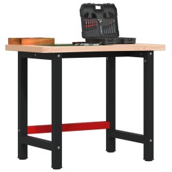 Établi 100x(55-60)x83 cm bois massif de hêtre 