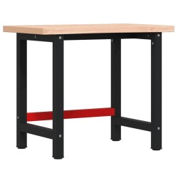 Établi 100x(55-60)x83 cm bois massif de hêtre 