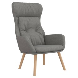 Chaise de relaxation avec repose-pied Gris clair Tissu 