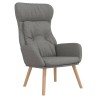 Chaise de relaxation avec repose-pied Gris clair Tissu 