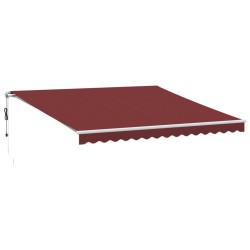 Auvent rétractable automatique bordeaux 400x350 cm 