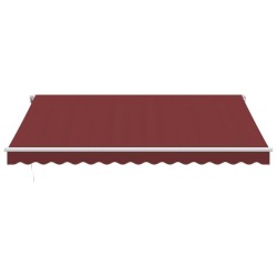 Auvent rétractable automatique bordeaux 400x350 cm 