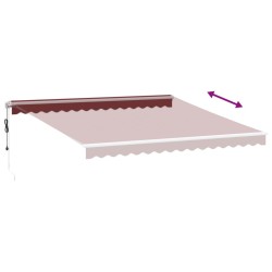 Auvent rétractable automatique bordeaux 400x350 cm 