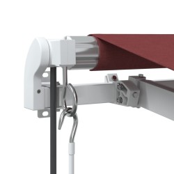 Auvent rétractable automatique bordeaux 400x350 cm 
