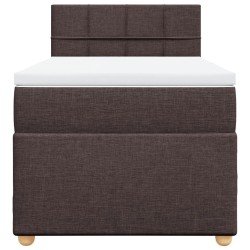 Sommier à lattes de lit avec matelas Marron foncé 90x200 cm 