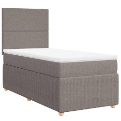 Sommier à lattes de lit avec matelas Taupe 80x200 cm Tissu 