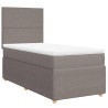 Sommier à lattes de lit avec matelas Taupe 80x200 cm Tissu 